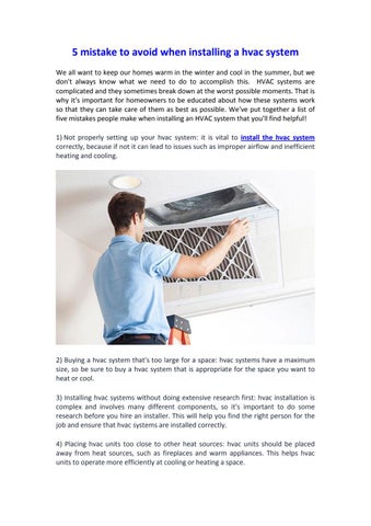 Common Mistakes To Avoid When Operating Your Air Conditioning System